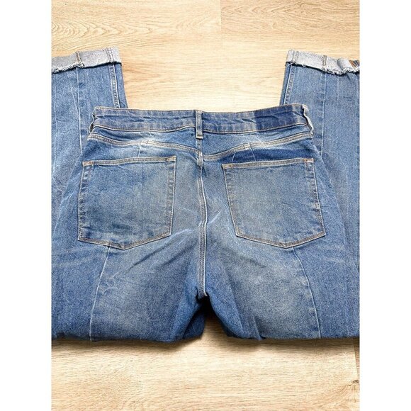 Asos Shark Bite Distressed Waist Jeans Statement Denim Blue Womens 32 - Picture 3 of 16